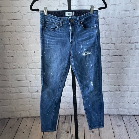 Paige Hoxton Ankle Distressed Jeans Size 28 - Picture 1 of 4